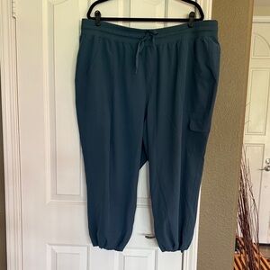 RNX Teal Blue Jogger capri pants